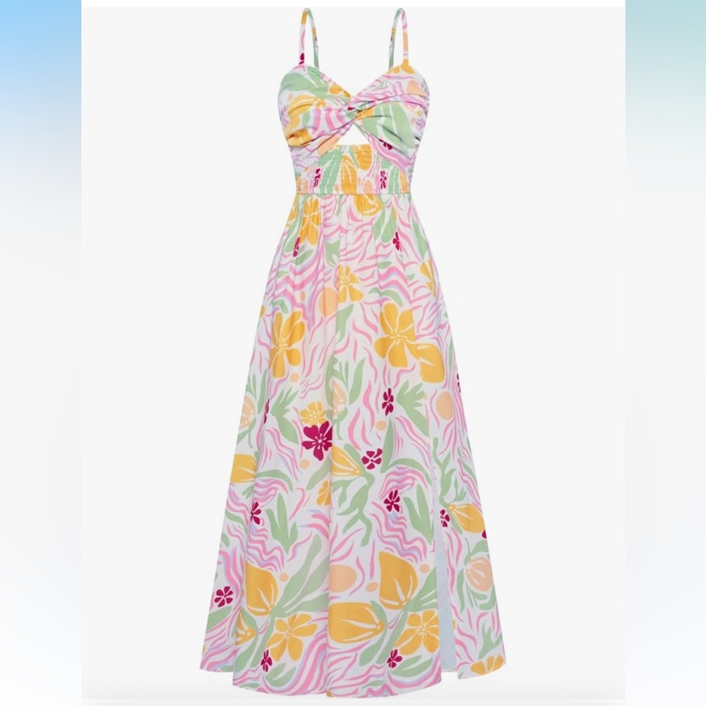 Grace Karin Boho Beach
Maxi Sundress with Pockets and Cutout Detail